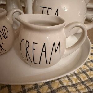 Rae Dunn CREAM Creamer Pitcher Farmhouse Decor Artisan Collection by Magenta